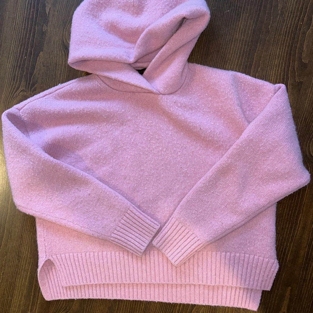 Greyson Pink Cashmere Merino Wool Hooded Sweater Women’s Medium
